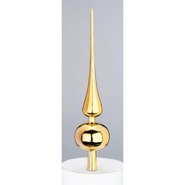 JACK Plastic Christmas Tree Topper Height 28 cm, Diameter 6 cm Christmas Tree Topper Gold Silver Red Grey White Gloss Colour: Gold