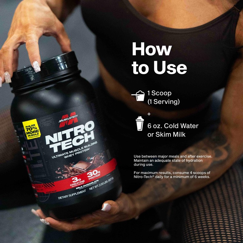 Muscletech Whey Protein Powder (Vanilla Cream, 4 Pound) - Nitro-Tech