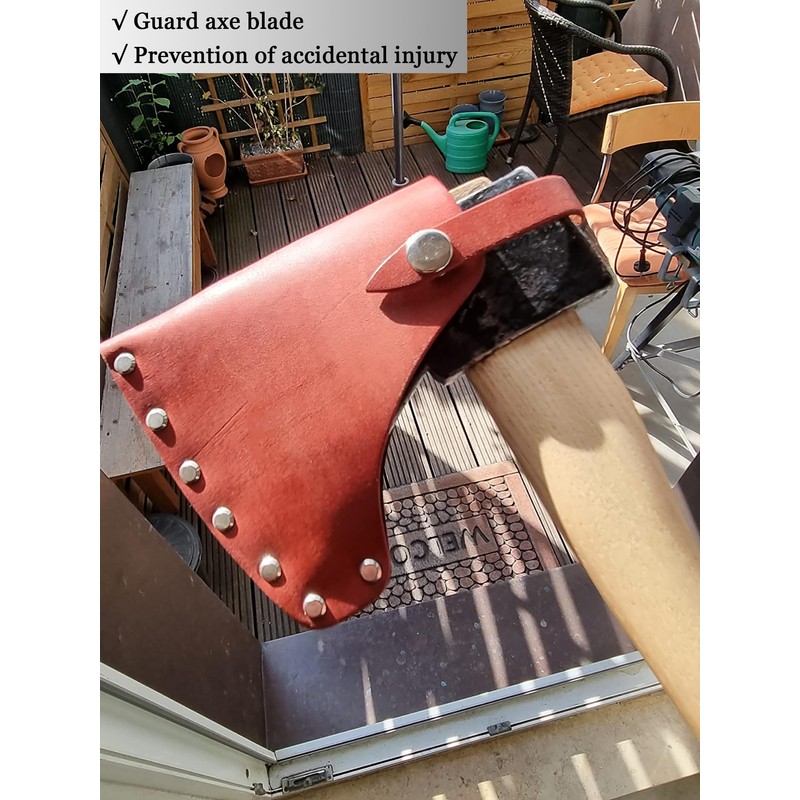 luluxing Leather Axe Head Sheath Durable Leather Axe Sheath Lumberjack