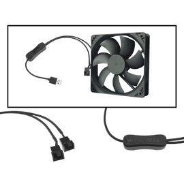 OTOTEC 2 Stücke USB-zu-3-Pin/4-Pin-Lüfter-Netzadapterkabel USB-zu-Dual-3-Pin/4-Pin-5-V-USB-Lüfter-Netzadapterkabel mit EIN-/Aus-Schalter 40cm
