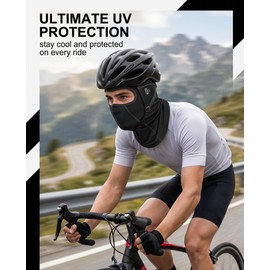 UEAVOID Sottocasco Moto Estivo 1 Pezzo, Balaclava Passamontagna in Seta di Ghiaccio Traspirante Anti-UV, per Casco Bici Ciclismo Moto Corsa, Uomo Donna