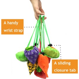 10PCS Folding Shopping Bags Reusable Roses Shopping Tote Bags Compact Eco Periodic Duty Recycling Use Shopping Bags