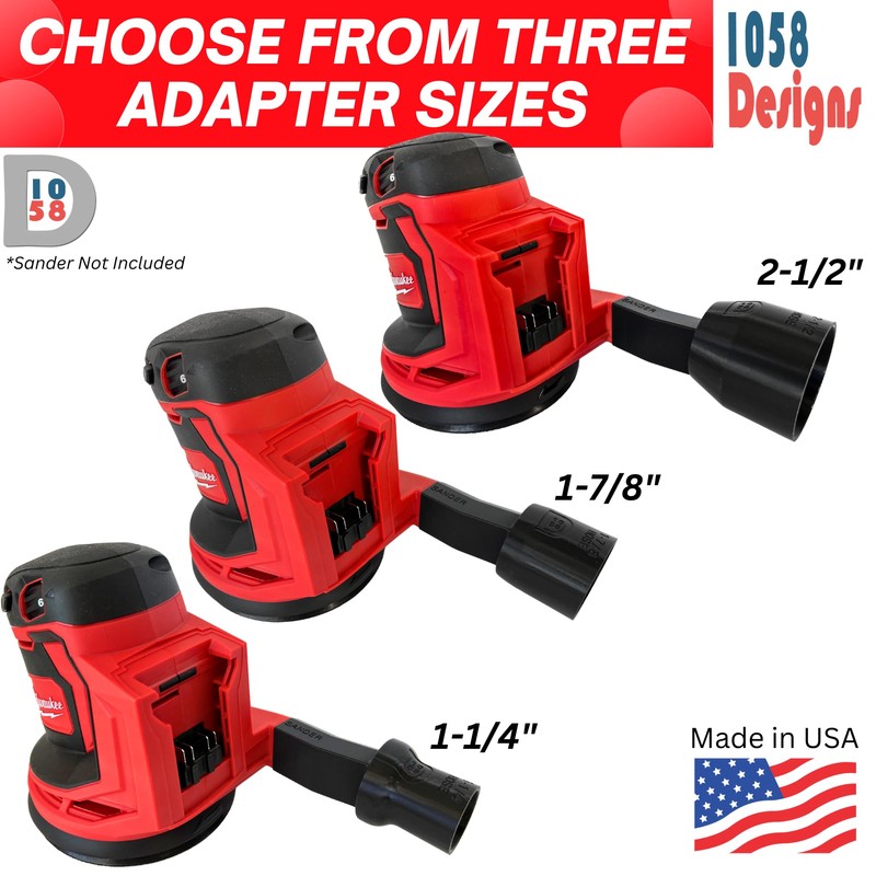 Sander Vacuum Adapter for MILWAUKEE Sanders - Shop Vac Attachment