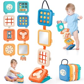 HumiLuft Busy Board for 1 Year, 9 in 1 Montessori Toy for Babies, Motor Skills Cube, Toddler Aeroplane Travel Toy, Promotes Motor Skills and Cognition, Motor Skills Toy Toddlers from 1 2 3 Years