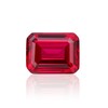 Lab Created Ruby Emerald Cut Loose Gemstone, Vivid Red Synthetic