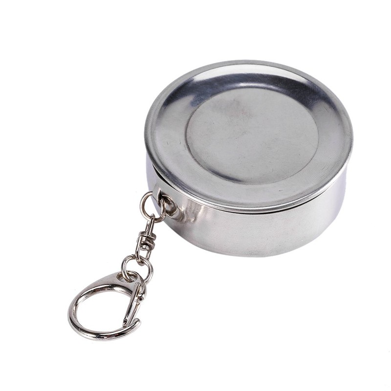 Stainless Steel Collapsible Cup Travel Folding Cup Camp Keychain Retractable