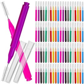 100 Piezas De Aparatos Ortopédicos Cepillo Para Limpiador Cepillo Interdental Palillos De Dientes Cabeza De Hilo Oral Para Herramienta De