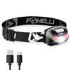 Foxelli USB-C Rechargeable LED Headlamp – Super Bright, Lightweight Head