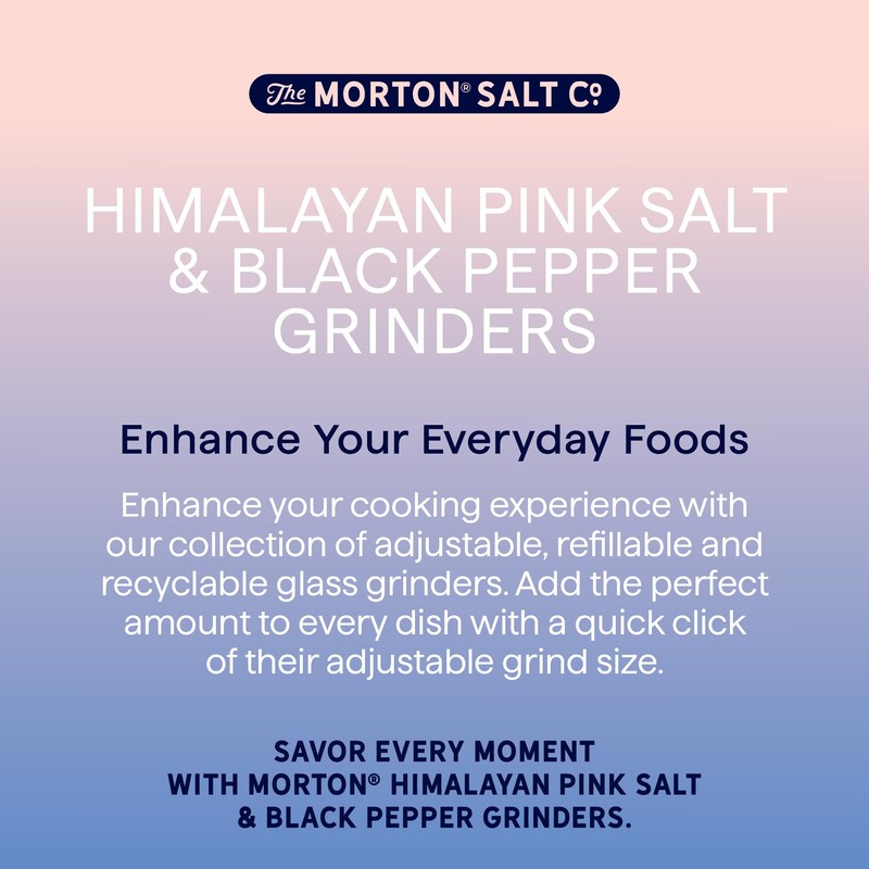 Morton, Himalayan Pink Salt (2.5 Oz) & Black Peppercorn (1.2