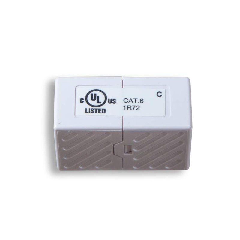 Cablelera Inline Coupler Cat6, Female RJ45 to Female RJ45, White