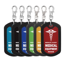 mnmoom Medical Equipment Luggage Tag Medical Alert Zipper Pull Bag Tag (2X Red)