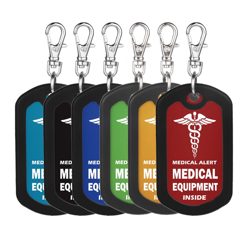 mnmoom Medical Equipment Luggage Tag Medical Alert Zipper Pull Bag