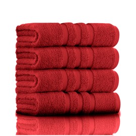 GC GAVENO CAVAILIA Premium Hand Towels For Bathroom - Egyptian Cotton Hand Towel Set - 550 GSM Hand Towel Set of 2, Red