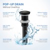 KIBI Pop-Up Drain Stopper for Bathroom Sink Without Overflow |