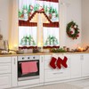 Frienda Christmas Kitchen Curtains Window Curtains and Valance Set Snowman