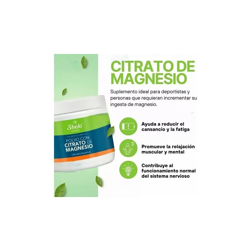 Sheló Nabel Polvo Citrato De Magnesio 250g