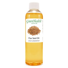 GreenHealth Flaxseed Oil 4 fl oz – 100% Pure & Natural, Cold Pressed, Ideal for DIY Skincare, Hair Care, Massage & Essential Oil Blends