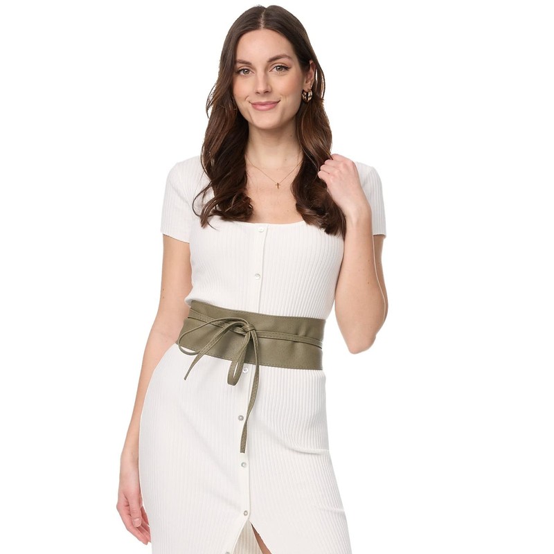 Frentree Women’s Wide Wrap Belt, Obi Lace Up Waist Belt,