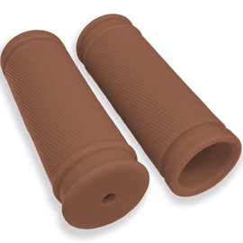 VIAUMBR Bicycle Grips Bicycle Handlebar Grips Shockproof Non-Slip Rubber 1 Pair for Bicycle Road Bike MTB Mountain Bike Trekking Bike eBike 85 mm Brown