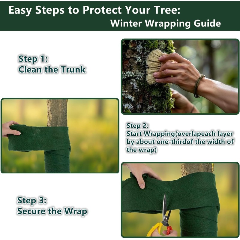 Tree Protector Wraps, Winter Plants Tree Trunk Cold-Proof Frost Protection