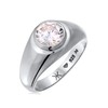 Kuzzoi 0608312924 Men's Silver Ring with Zirconia 925 Sterling Silver