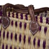 Seagrass Shopping Basket, Braided Bag with Leather Handle, Large with