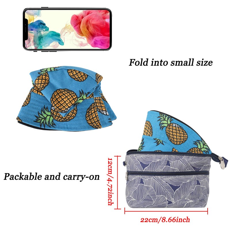 ZLYC Sun Hat Unisex with Fruit Print, Beach Hat, Angler