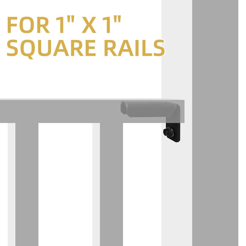 Fence Mounting Brackets for 1x1" Square Rails, Carbon Steel Fence