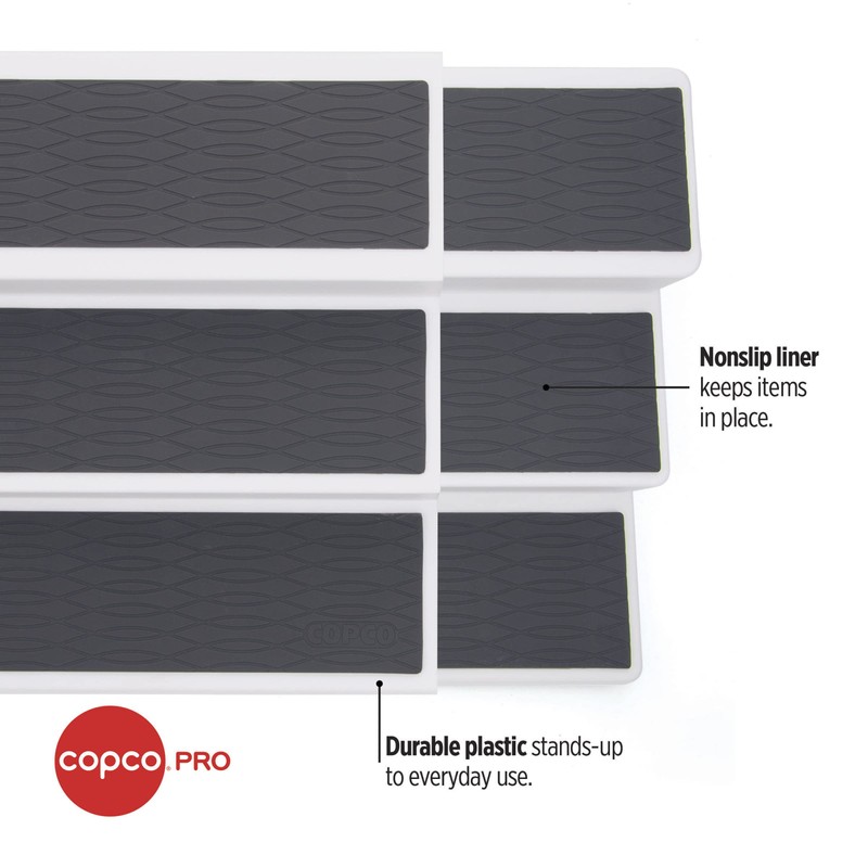 Copco Pro Expandable 3-Tier Cabinet Organizer - Adjustable Deep Shelf
