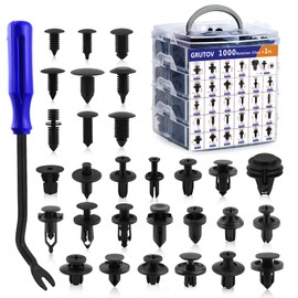 Car Bumper Clips Shield Retainer Clips Plastic Rivets 1001PCS Automotive Push Pins Assortment Xmas Tree Fasteners Kit Most Common Sizes Auto Body Push Pin with Removers for Ford Honda Chrysler GM