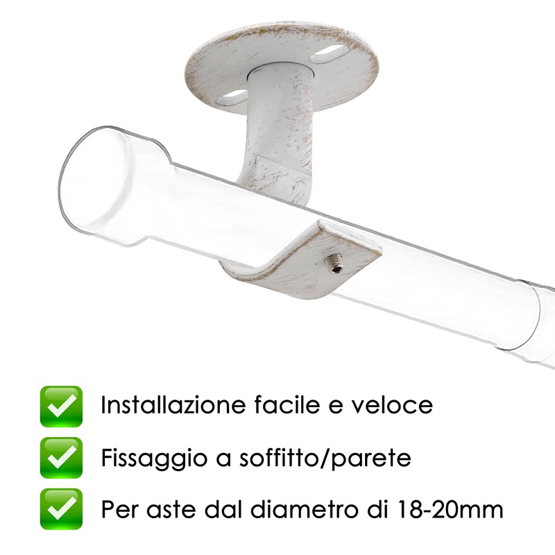 GIRASOLE HOME 2 Pack Heavy Duty Iron Ceiling and Wall