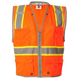 ML Kishigo Brilliant Series Heavy Duty Class 2 Vest, Orange, XX-Large