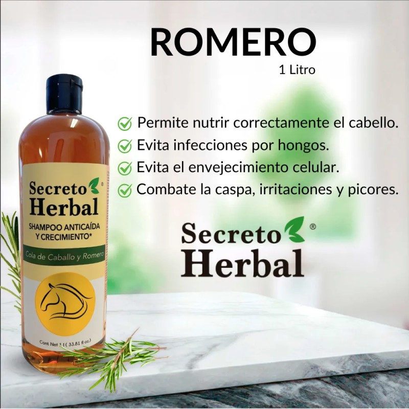 Shampoo Secreto Herbal Anticaída Con Cola De Caballo 1L