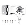 Snillok Keyed Hasp Lock Hasp and Staple with Padlock, 4