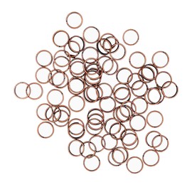 Mandala Crafts 6mm Antique Copper Double Jump Rings for Jewelry Making - 1280 Pcs Small Split Key Rings Set for Crafts, DIY Keychains, and Accessories