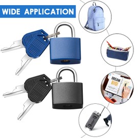 2 Pcs Luggage Lock Colorful Copper Suitcase Lock Security Padlock Small Travel Locks with Two Keys for School Bag Backpack Gym Luggage School Locker