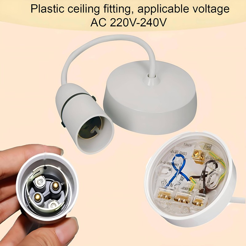 Ahad Trader Ceiling Rose Pendant Bulb Holder Plastic Pendant Size