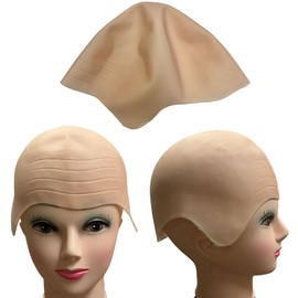 XNBTFK Nude Bald Cap and Sunglasses Set, Adults Mr Worldwide Accessory for Music-Themed Events and Costume Parties, Unisex Celebrity Look
