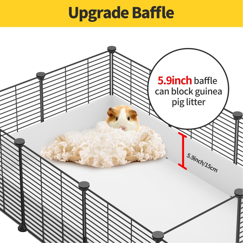Oneluck Guinea Pig Cage,Indoor Habitat Cage with Waterproof Plastic Bottom,Playpen