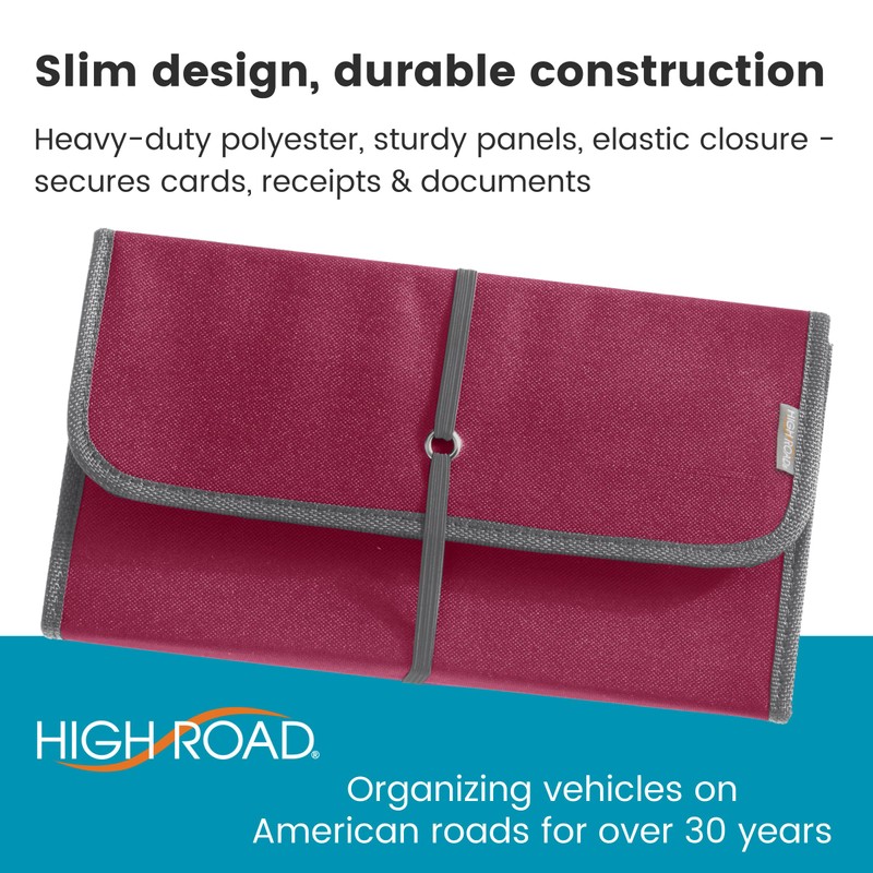 High Road Car Glove Box Organizer - Maintenance Folder for