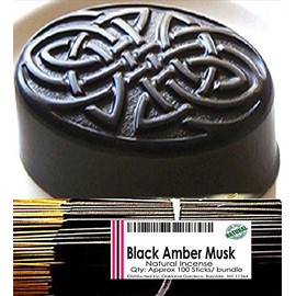 Oakland Gardens Premium Hand Dipped Incense Sticks, You Choose The Scent. 100 Sticks. Black Amber Musk (Black Amber Musk)