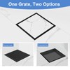 6-Inch Square Shower Drain with Tile Insert Grate, SUS 304