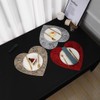 Hosoncovy Heart Shaped Placemats Set of 4,Table Mats Set Washable