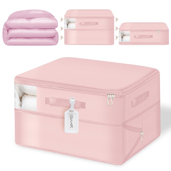 Comforter Storage Bag, Ultra Space Saving Compression Organizer Bags with