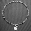 WangGao Elegent Love Stainless Steel Link Chain Blank Heart Charms
