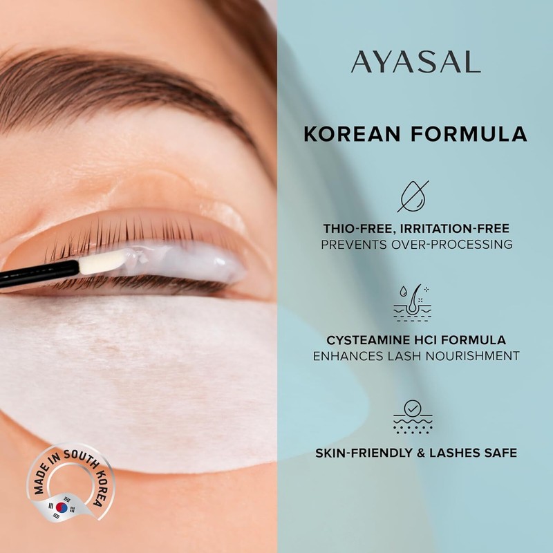 AYASAL Lash Lift Kit: Korean Formula Eyelash Perm, Non-Irritating Gentle