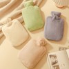 [CU] Cozy Warmer Insulation Bag Abdominal Waist Cold/Hot Packing Bag Portable Camping Fishing School Dormitory Office Hot Water Heating Pack Hug Me - Brown 2ea
