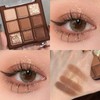 Punk Brown Glitter Eye Shadow 9 Colors, Palette Shadow Pigment,