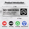 Silvivao No Smoking Signs for Business, No Vaping Signs, 9