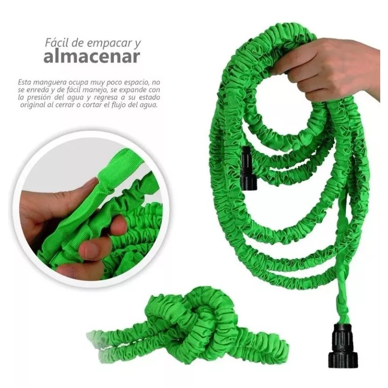 Espinope Manguera Expandible Compacta Retractil Jardín Con Pistola